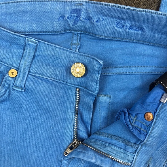 7 For All Mankind Blue Skinny Jeans Pants Denim ((size 25)) - Picture 5 of 9